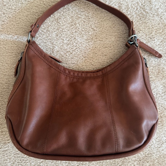 Lucky Brand Brown Leather Hobo Shoulder Bag - Picture 1 of 10